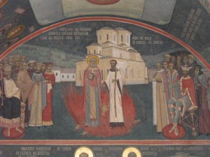 Sigismund i cere Cuviosului Nicodim proba focului
