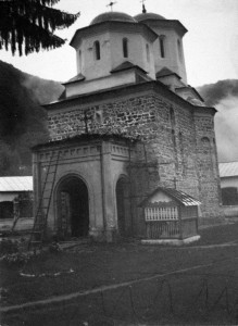Biserica în timpul restaurări din sec. XIX